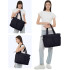 Puffer Tote Bag with Cup Holder & Laptop Compartment & Trolley Sleeve for Travel, Work, Nurse, Women